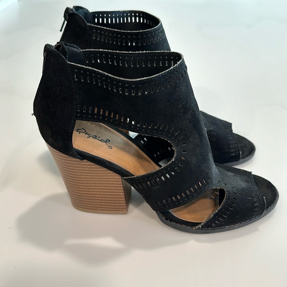 Quips peep toe booties